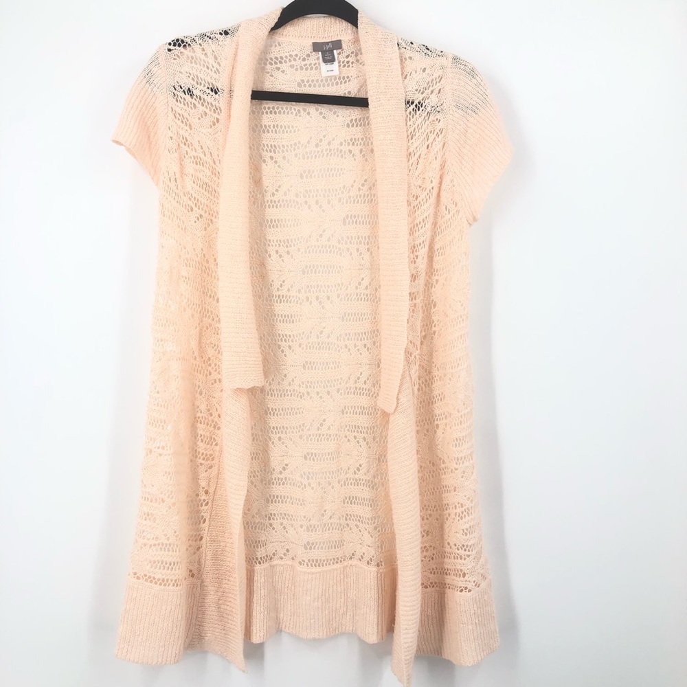 J. Jill Cardigan Crotchet Sweater Small Petite